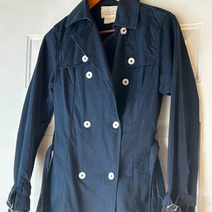 Loomstate Navy Organic Cotton Tenchcoat *Size S